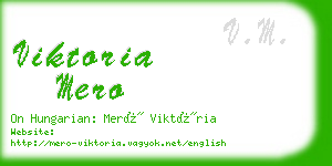 viktoria mero business card